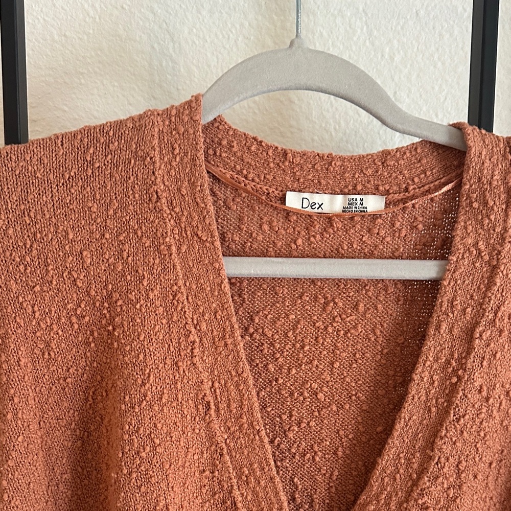 Dex Rust Button-Up Cardigan - Picture 2 of 2